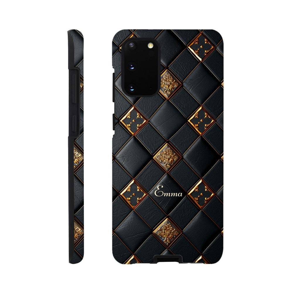 Luxury Checkers Pattern Phone Case for Samsung Galaxy S23, S22 Ultra, S21, S20, Custom Design Galaxy S20