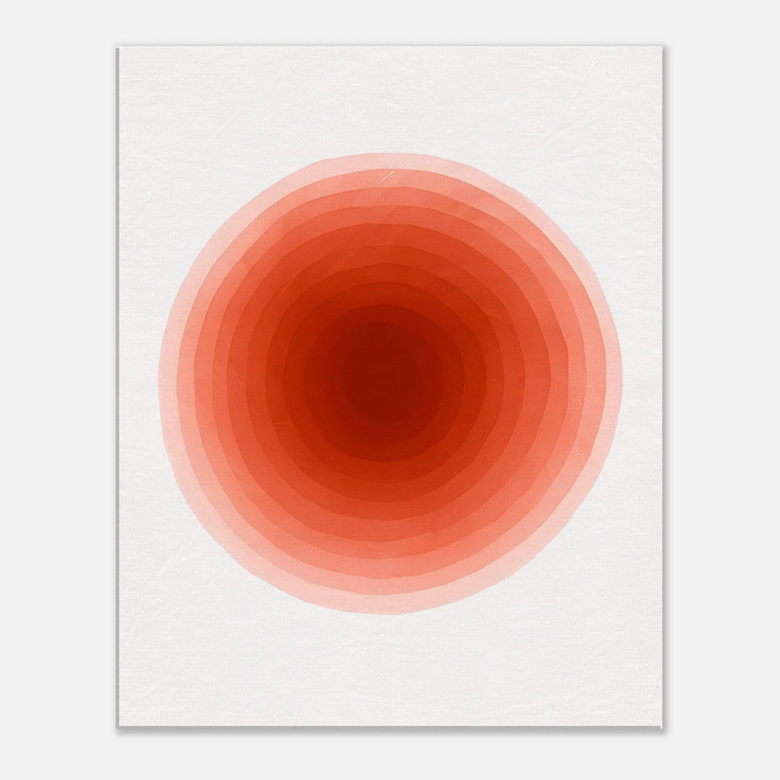 Crimson Pulse – Abstract Red Watercolor Circle Print - Slim Canvas - Wall Art 60x75 cm 24x30″