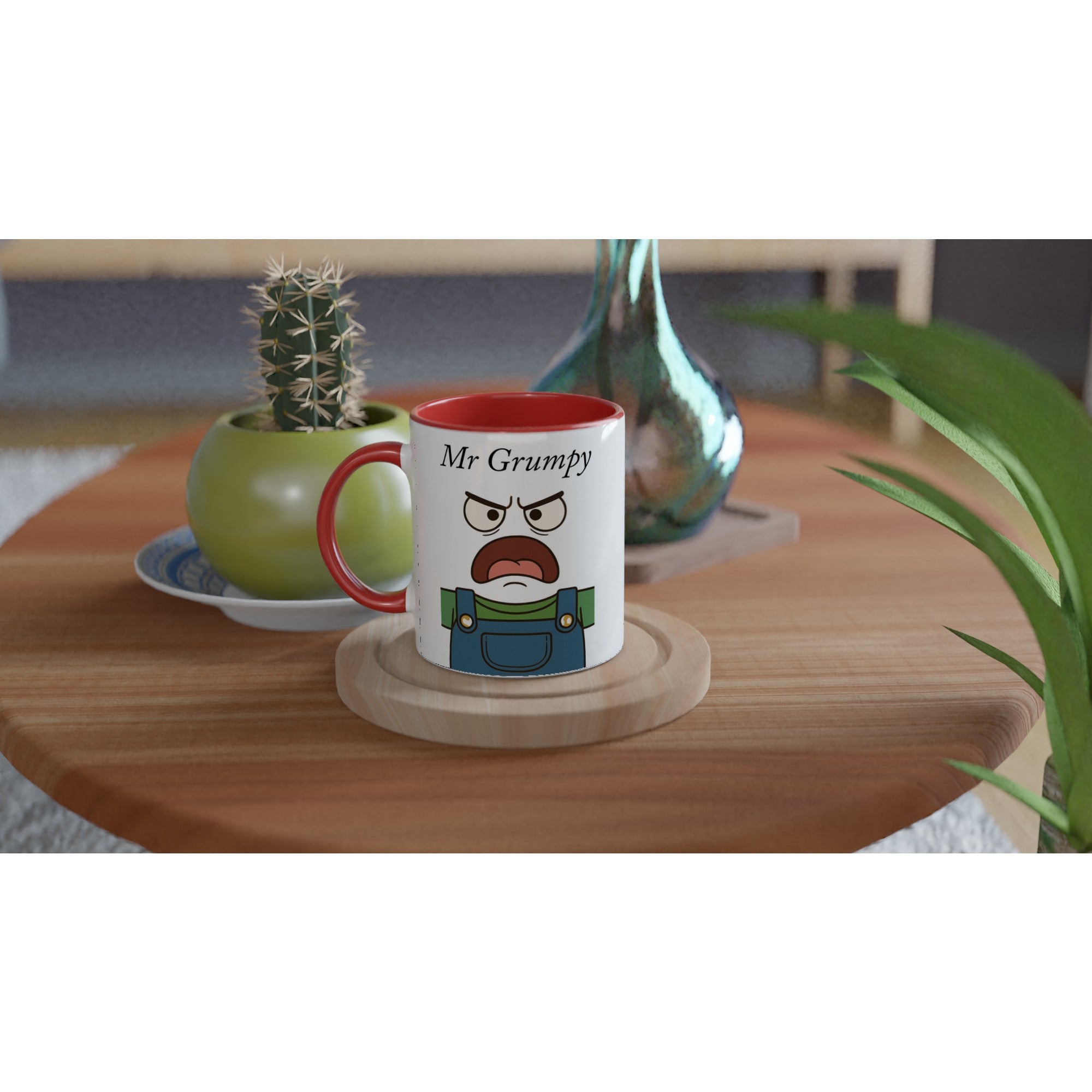 Mr Grumpy Mug - Fun 11oz Ceramic Coffee Cup - Perfect Gift for Dad, Friends &amp; Co-workers