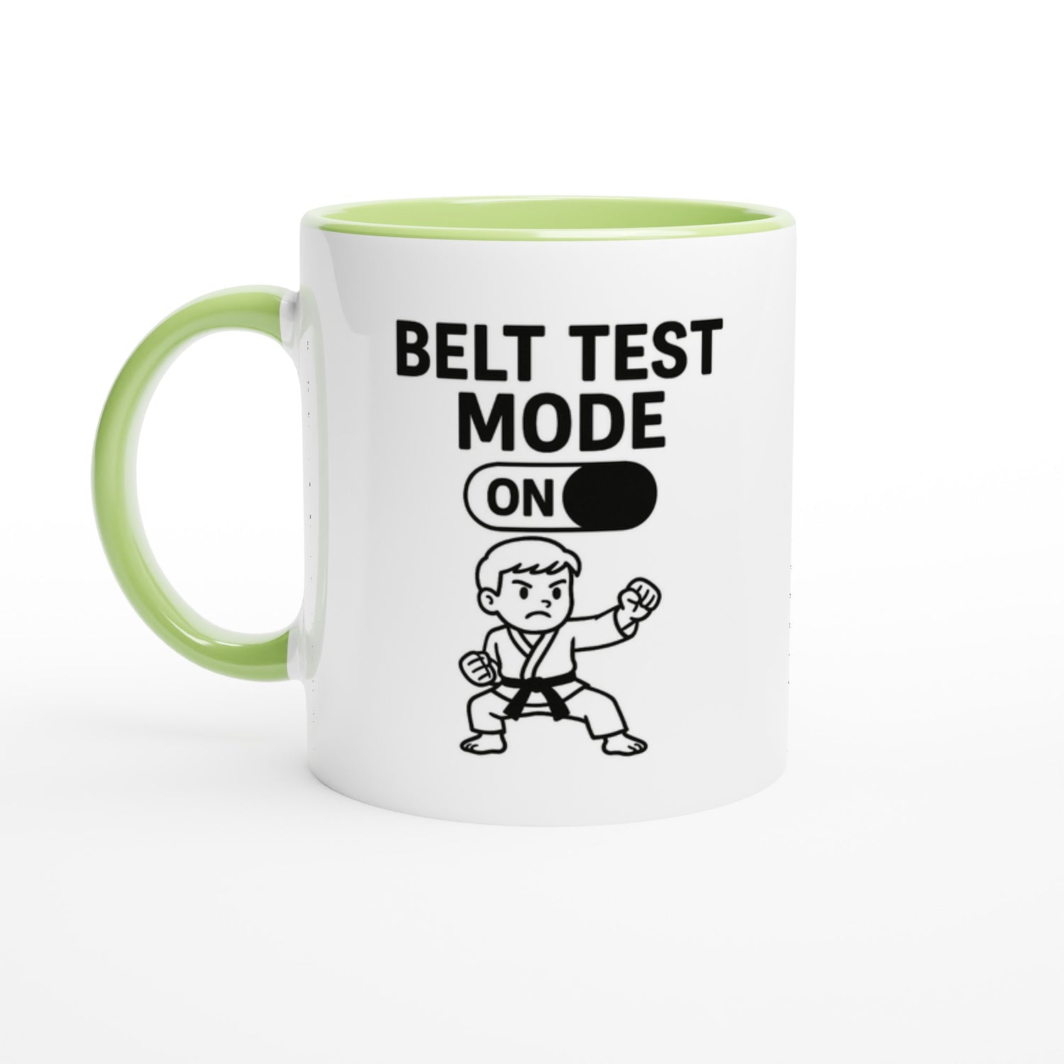 Karate Belt Test Mode On Mug - Perfect Gift for Karate Students &amp; Practitioners Ceramic Green