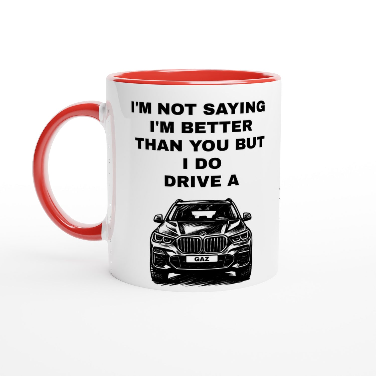 Personalized BMW X1 Mug - Custom SUV Lover Coffee Cup - 11oz Ceramic Gift Ceramic Red