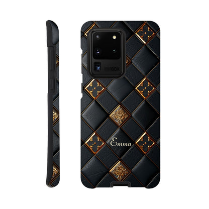 Luxury Checkers Pattern Phone Case for Samsung Galaxy S23, S22 Ultra, S21, S20, Custom Design Galaxy S20 Ultra