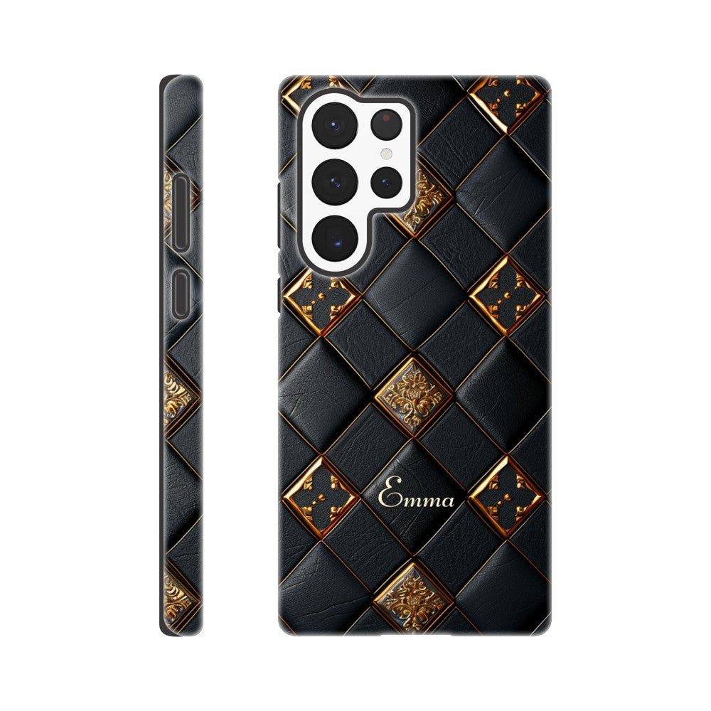 Luxury Checkers Pattern Phone Case for Samsung Galaxy S23, S22 Ultra, S21, S20, Custom Design Galaxy S22 Ultra