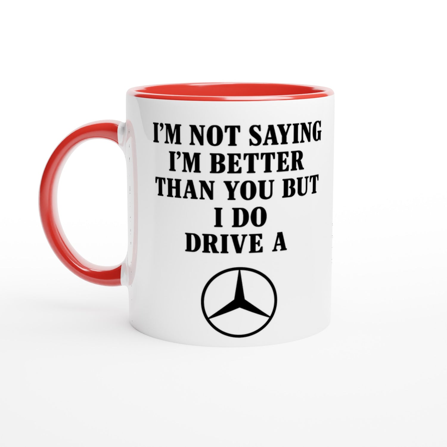 Personalized Mercedes Benz Mug - Custom Car Lover Gift - 11oz Ceramic Mug in Colors Ceramic Red