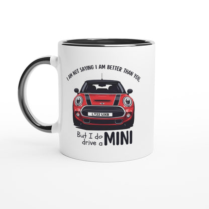 Cool Mini Cooper Mug - Funny Custom Car Gift - 11oz Ceramic Coffee Cup Ceramic Black