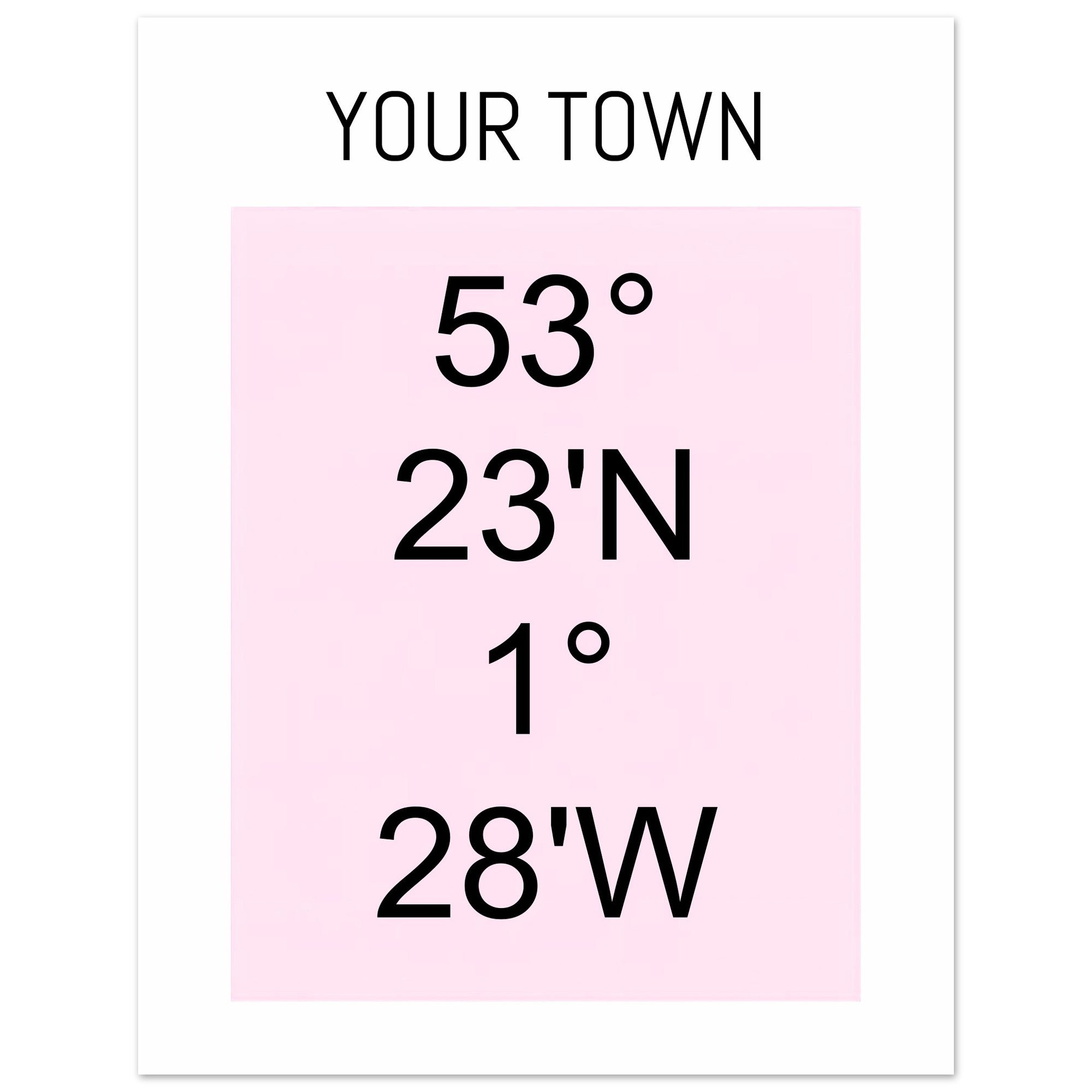 Personalized Map or Custom Location Coordinates Poster Print | Minimalist Unframed Wall Art Decor A3 A4 A5