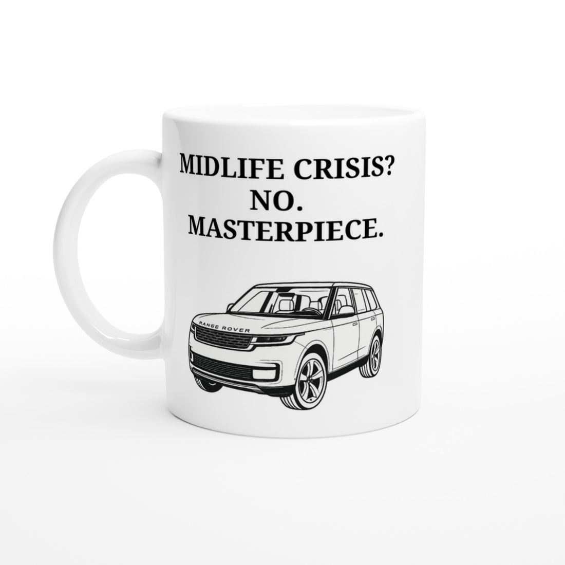 Funny Range Rover Mug – 11oz Luxury Car Driver Gift, Bold Statement Coffee Cup, Land Rover, Range Rover Gen 3 Lover Gift for Him or Her Ceramic White