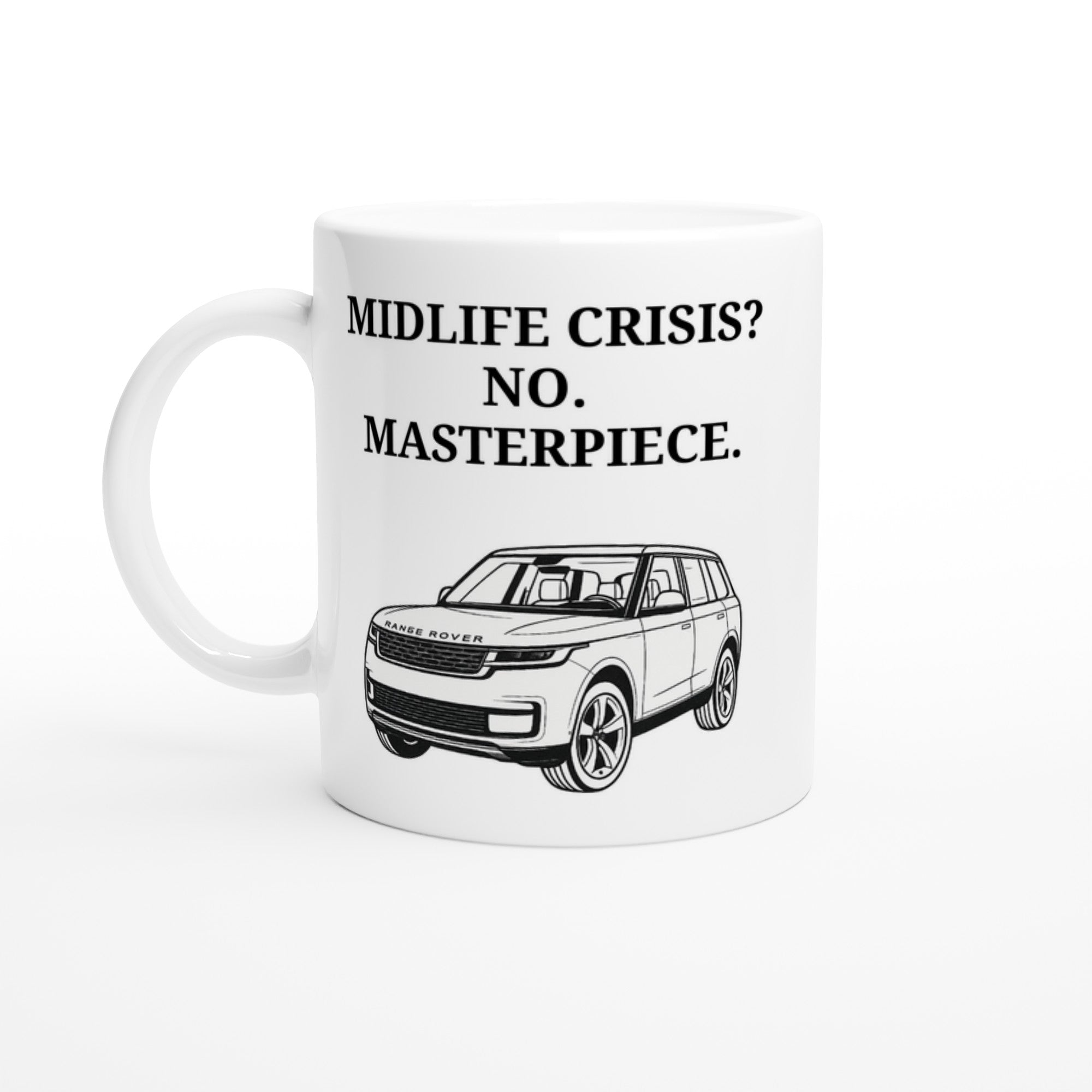 Funny Range Rover Mug – 11oz Luxury Car Driver Gift, Bold Statement Coffee Cup, Land Rover, Range Rover Gen 3 Lover Gift for Him or Her Ceramic White