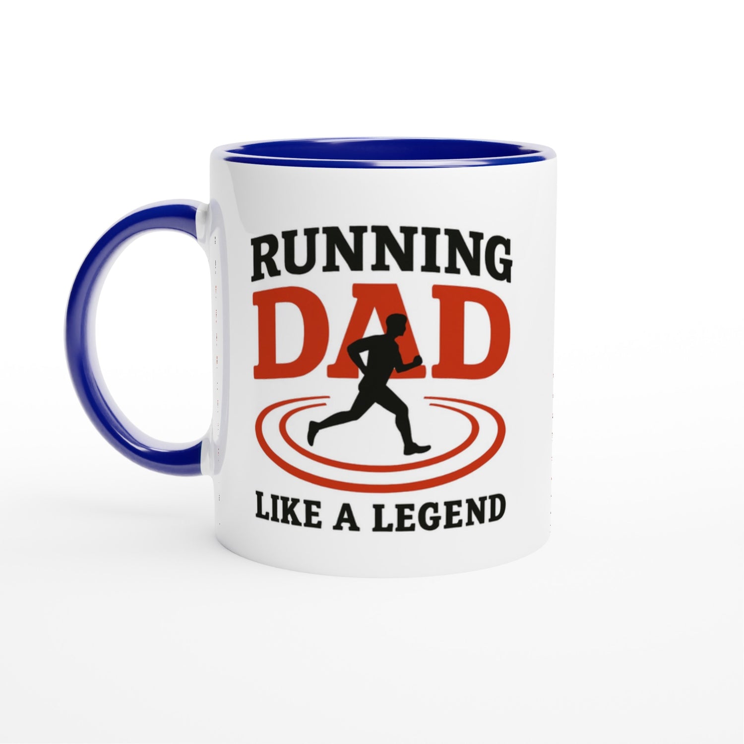 Running Dad Mug - Like a Legend | 11oz Gift for Marathon Runners Ceramic Blue