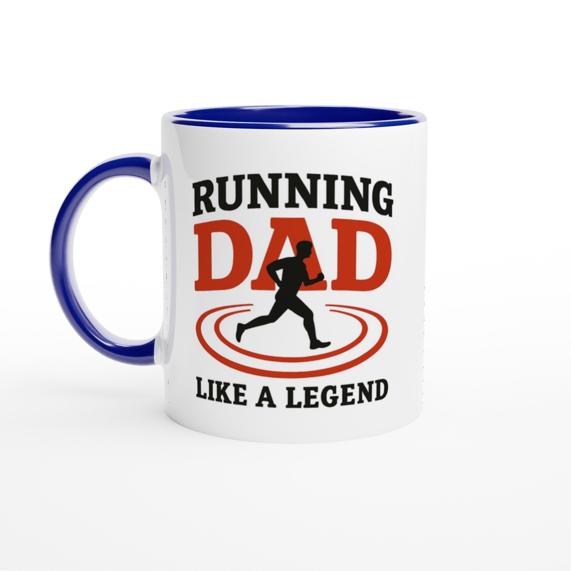 Running Dad Mug - Like a Legend | 11oz Gift for Marathon Runners Ceramic Blue