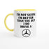 Personalized Mercedes Benz Mug - Custom Car Lover Gift - 11oz Ceramic Mug in Colors Ceramic Yellow