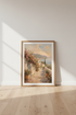 Mediterranean Coastal Village Art | Sunlit Seascape Oil Style, Living Room Decor