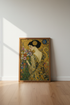 Woman with Flowers Mosaic | Gold Art Nouveau Portrait, Living Room Decor