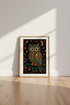 Dot Art Owl Wall Art Print | Boho Animal Decor | Vibrant Mosaic Poster