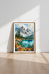 Watercolor Mountain Landscape Wall Art | Alpine Lake Decor | Nature Poster