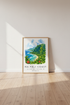 Na Pali Coast Kauai Hawaii Wall Art | Watercolor Coastal Decor | Tropical Travel Poster