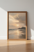 Coastal Sunset Beach Wall Art Print | Calm Seascape Decor | Impressionist Poster