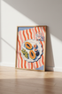 Papaya & Fig Fruit Still Life Art | Kitchen Dining Room Decor | Colorful Summer Poster