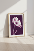 Plum Floral Wall Art | Dark Purple Botanical Print, Moody Bedroom Decor