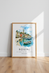 Rovinj Croatia Art Print | Mediterranean Coastal Wall Decor | Watercolor Travel Poster