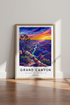 Grand Canyon | Vibrant Sunset Impressionist Art, Arizona Travel Poster Decor