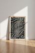 Abstract Organic Shape Wall Art | Black and Cream Minimalist Print, Modern Home Decor