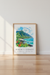 Kauai Coast Watercolor Art | Hawaii Travel Poster, Tropical Beach Decor