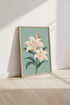 Cream Lily Flower Wall Art | Sage Green Botanical Decor | Minimalist Poster