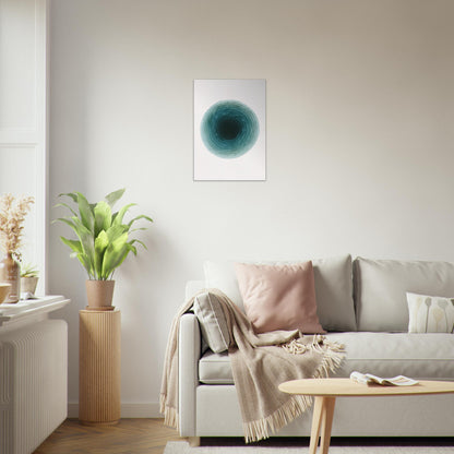 Deep Tranquility Canvas – Abstract Watercolor Spiral Art Print - Slim Canvas - Wall Art