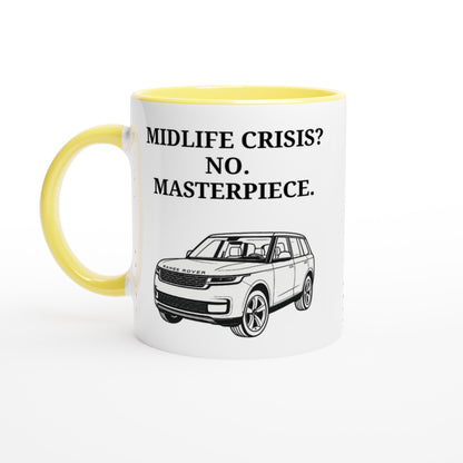 Funny Range Rover Mug – 11oz Luxury Car Driver Gift, Bold Statement Coffee Cup, Land Rover, Range Rover Gen 3 Lover Gift for Him or Her Ceramic Yellow