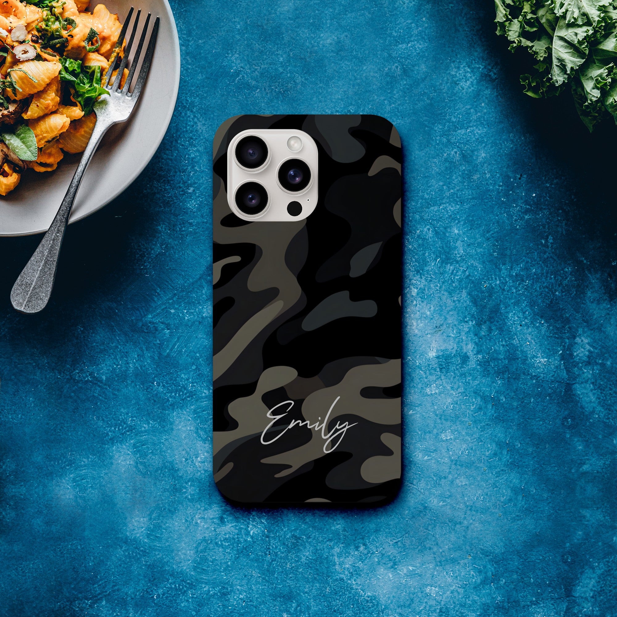 Personalized Camouflage iPhone Case - Tough Double-Layered Protection Cover iPhone 15 Pro Max