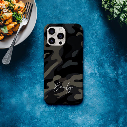 Personalized Camouflage iPhone Case - Tough Double-Layered Protection Cover iPhone 15 Pro Max