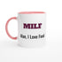 MILF Coffee Mug - Man I Love Food - Funny Humorous Gift - 11oz Ceramic Cup Ceramic Pink