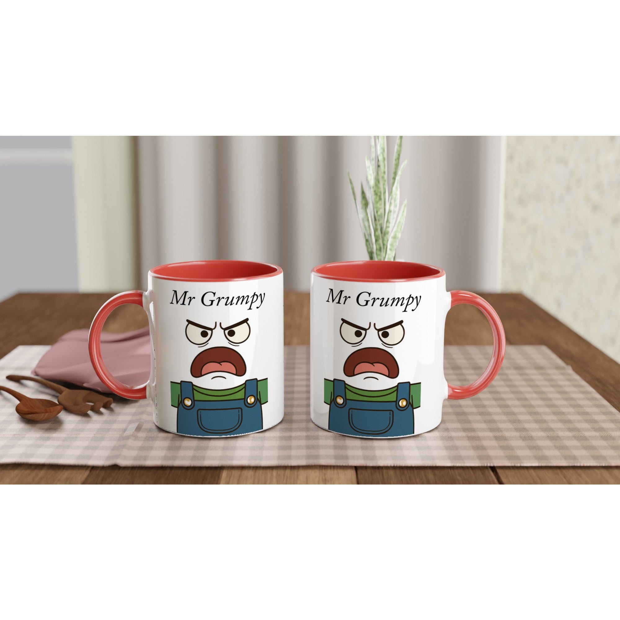Mr Grumpy Mug - Fun 11oz Ceramic Coffee Cup - Perfect Gift for Dad, Friends &amp; Co-workers