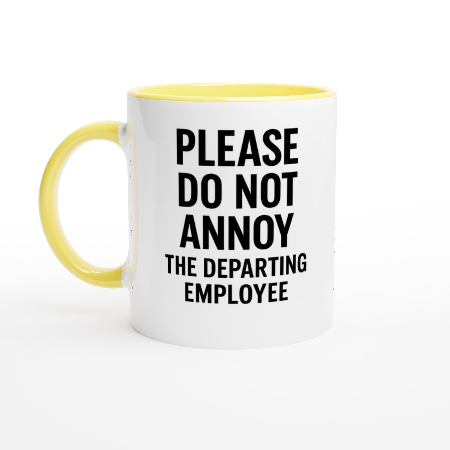 Funny Employee Mug - Please Do Not Annoy - Perfect Gift for Coworkers! Ceramic Yellow
