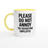 Funny Employee Mug - Please Do Not Annoy - Perfect Gift for Coworkers! Ceramic Yellow