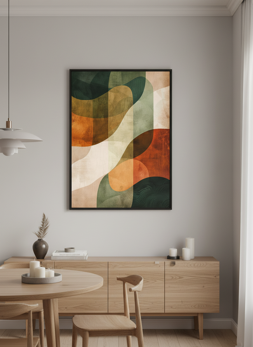 Autumn Currents - Earth-Tone Abstract Flow Art Print