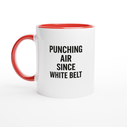 Punching Air Since White Belt - Funny Karate Mug for Students &amp; Sensei Gift Ceramic Red