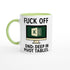 F*ck Off - DND: Deep In Pivot Tables Mug, Excel Spreadsheet Gift, Office Humor, 11oz, Funny Accountant, PMO, Data Analyst Coffee Cup Ceramic Green