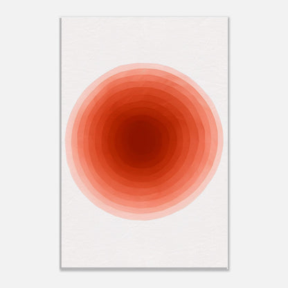Crimson Pulse – Abstract Red Watercolor Circle Print - Slim Canvas - Wall Art 30x45 cm 12x18″