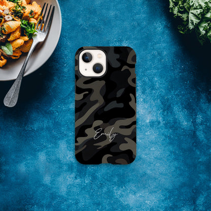 Personalized Camouflage iPhone Case - Tough Double-Layered Protection Cover iPhone 13 Mini
