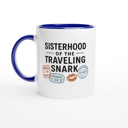 Sisterhood of the Traveling Snark Mug | Funny Ceramic Coffee Cup | Gift for Friends Ceramic Blue