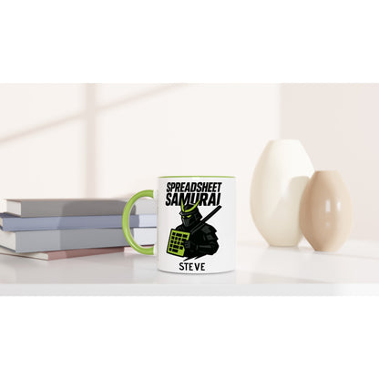 Spreadsheet Samurai Mug – Funny Office Coffee Cup | 11oz Gift for Excel Nerds, Data Analysts &amp; Accountants | Geeky Productivity Humor