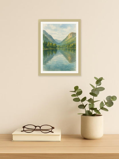 Buttermere Valley Watercolour – Lake District Art Print