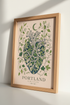 Portland Oregon Heart Wall Art | Botanical Anatomy Print, Greenery Living Room Decor