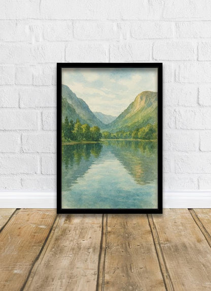 Buttermere Valley Watercolour – Lake District Art Print
