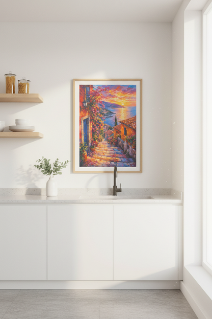 impressionist-coastal-sunset-living-room-kitchen-7d3f42.png