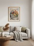 Seafood Platter Painting | Impasto Oysters & Prawns, Kitchen Wall Art Print