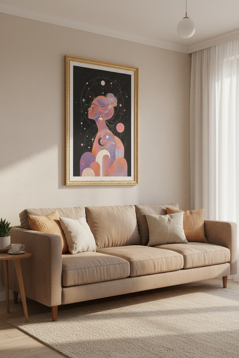celestial portrait | ethereal boho galaxy, bedroom decor