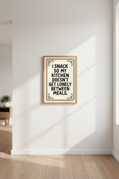 Humorous Kitchen Wall Art Print | Funny Foodie Decor | Kitchen Quote Poster | Unframed, Framed, Digital Download